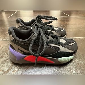 PUMA Toddlers RS-X3 Puzzles Sneaker Shoe Size 13C Black Red Green Purple Grey